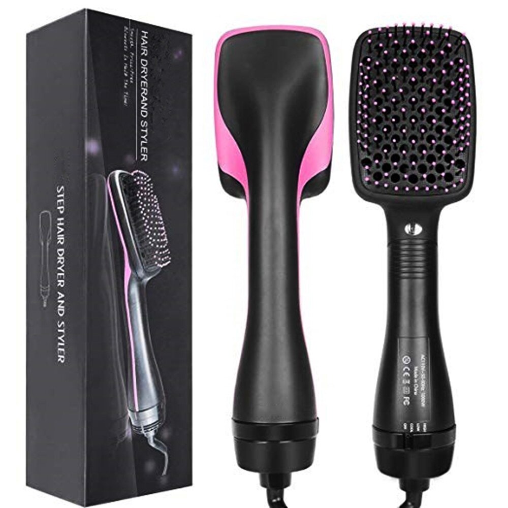 3 in 1 Professional Straightening Brush Blow Hair Dryer Styler Hot Air Comb One Step Hair Dryer and Volumizer Hair Styling Tools