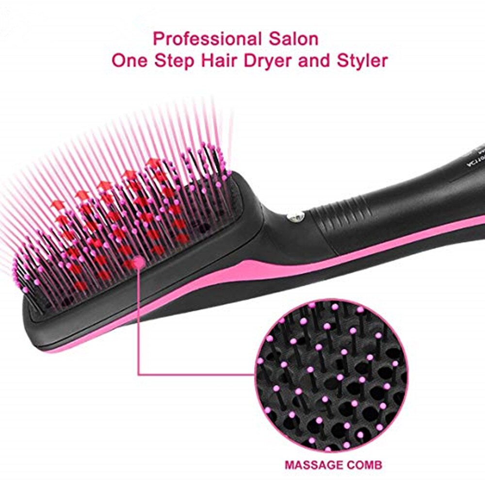 3 in 1 Professional Straightening Brush Blow Hair Dryer Styler Hot Air Comb One Step Hair Dryer and Volumizer Hair Styling Tools