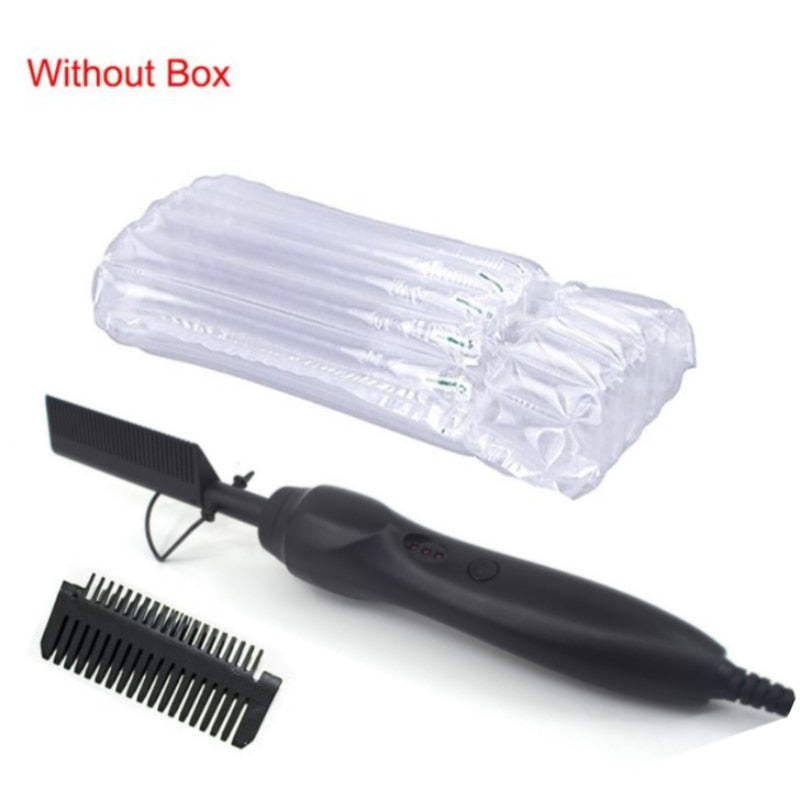 2 in 1 Hot Heating Comb Hair Straightener Flat Irons Straightening Brush Hair Styler Corrugation Curling Iron Hair Curler Comb