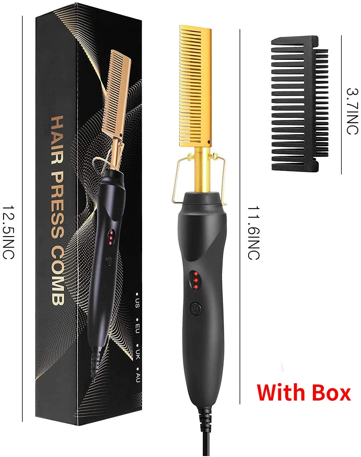 2 in 1 Hot Heating Comb Hair Straightener Flat Irons Straightening Brush Hair Styler Corrugation Curling Iron Hair Curler Comb