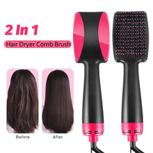 Load image into Gallery viewer, 3 in 1 Professional Straightening Brush Blow Hair Dryer Styler Hot Air Comb One Step Hair Dryer and Volumizer Hair Styling Tools

